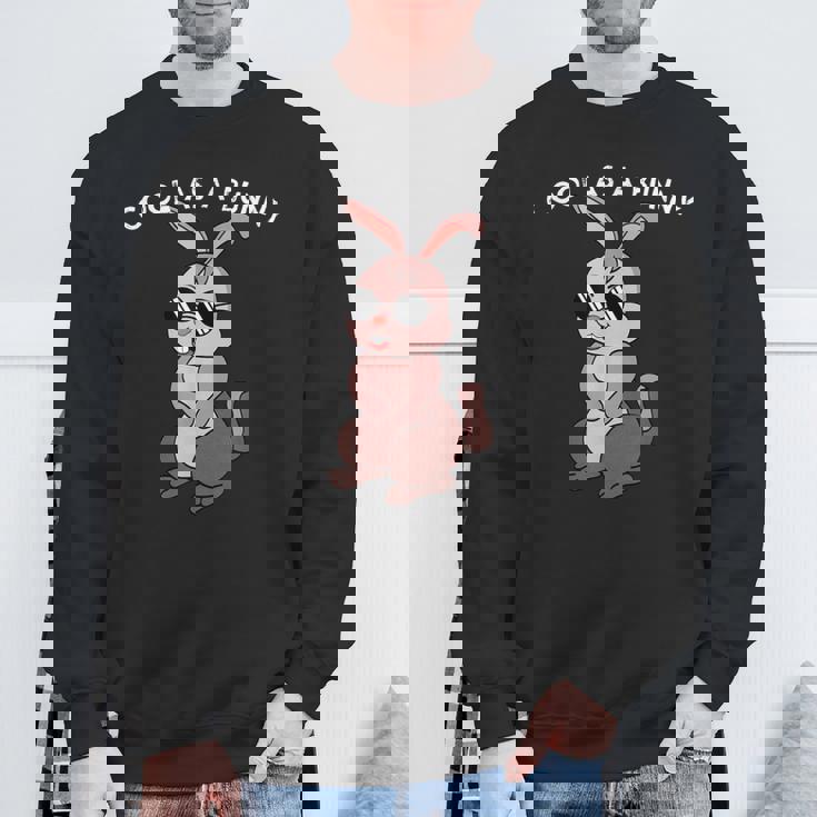 兎 ウサギ メガネ サングラスtay Cool Dog レトロ おもしろ かわいい イラスト スウェットシャツ 高齢者への贈り物