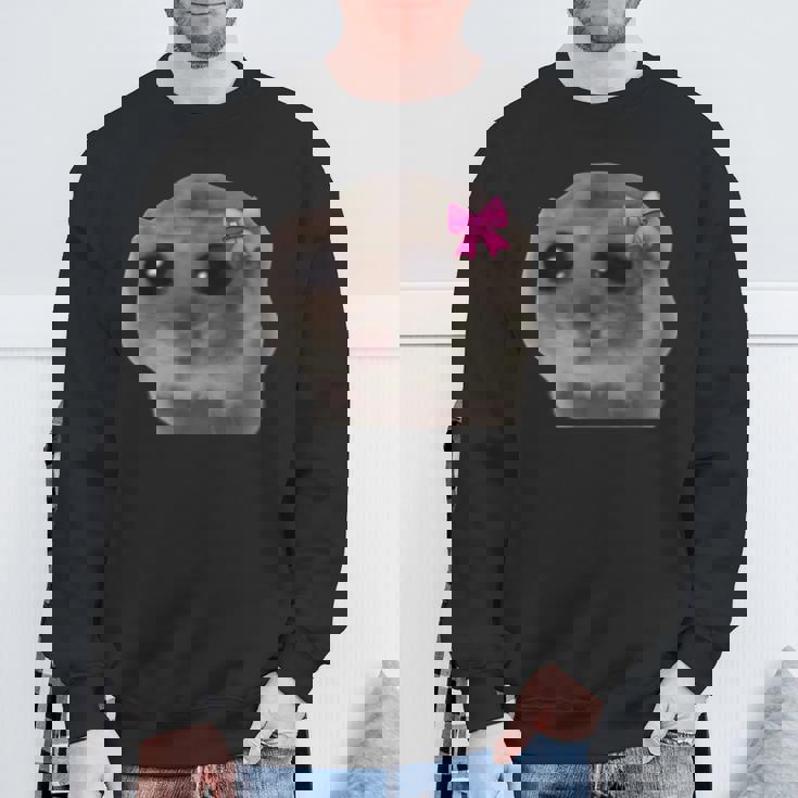 公式悲しいハムスターミーム スウェットシャツ 高齢者への贈り物