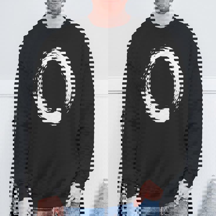 円相、禅、円、シンボル、仏教、仏、瞑想ヨガ スウェットシャツ 高齢者への贈り物