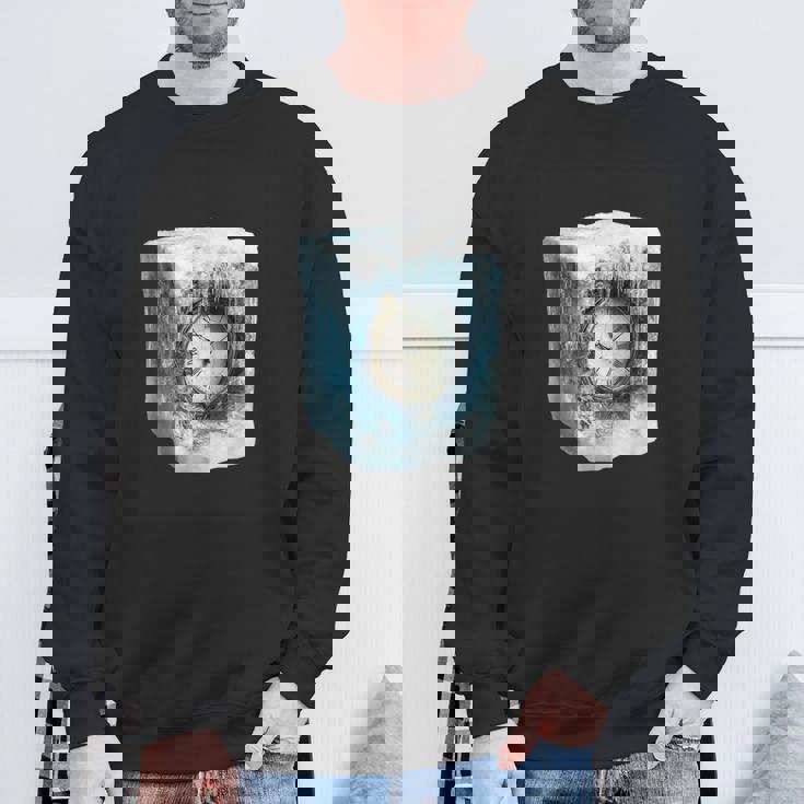 冷凍アンティーク時計のシュールなデザイン スウェットシャツ 高齢者への贈り物