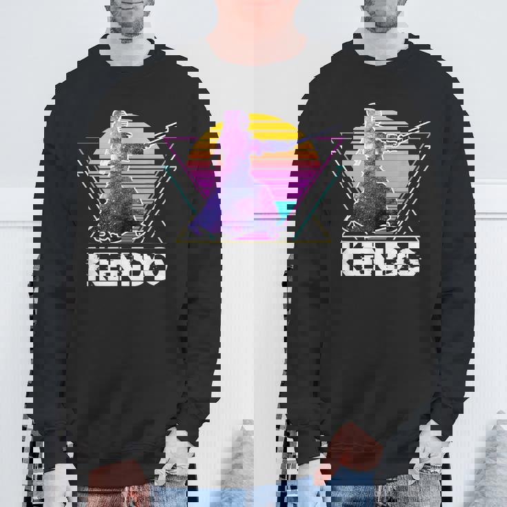 剣道 日本武道 レトロ ヴィンテージ ヴェイパーウェーブ 90年代 スウェットシャツ 高齢者への贈り物