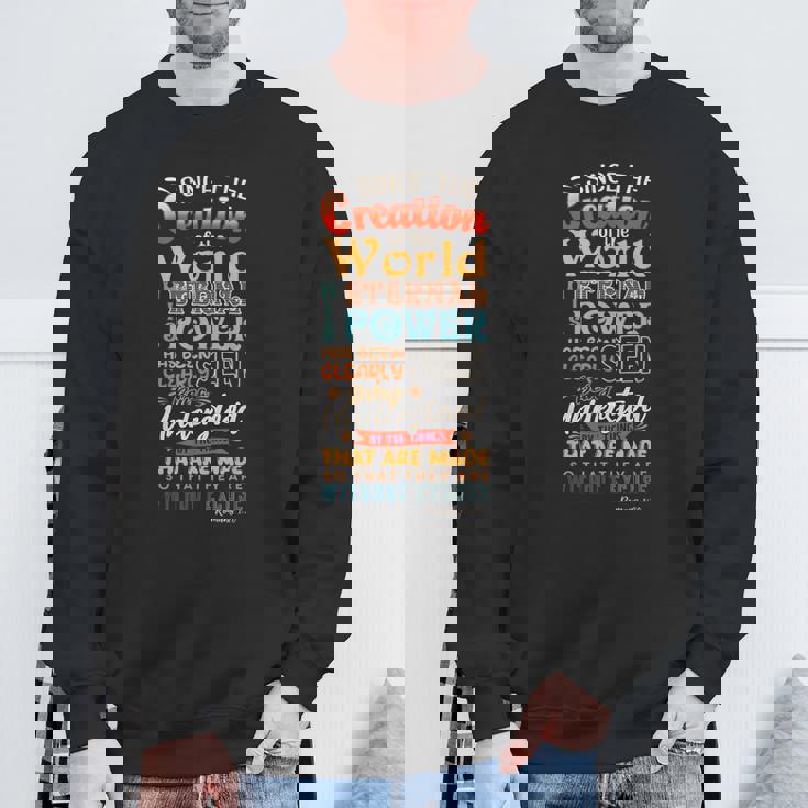 創世記 聖書 神々 創造 教会 イエス・キリスト スウェットシャツ 高齢者への贈り物