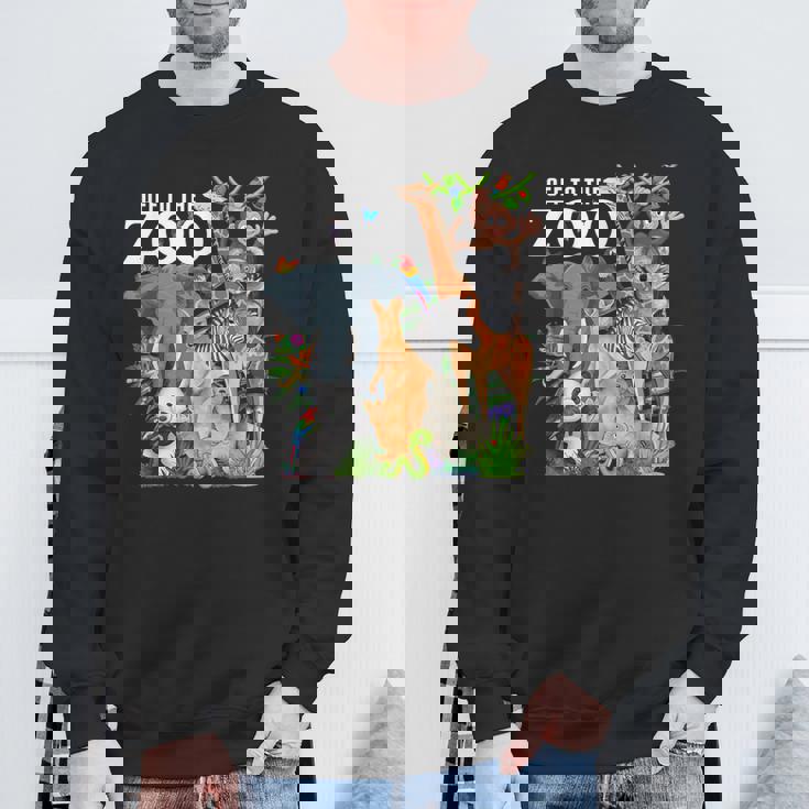 動物園動物 サファリパーティー 動物園サファリ動物園 スウェットシャツ 高齢者への贈り物