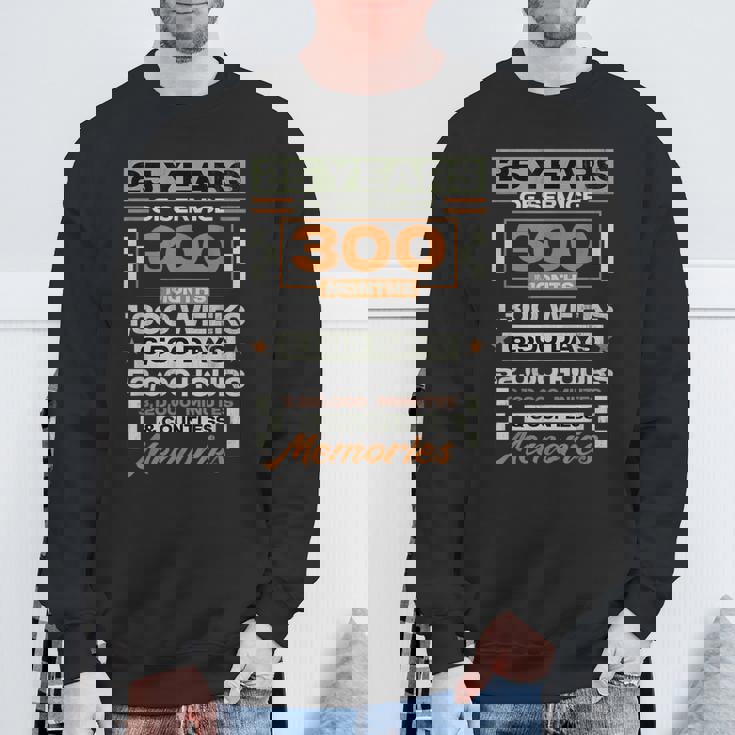 勤続25年 25周年 退職記念 スウェットシャツ 高齢者への贈り物