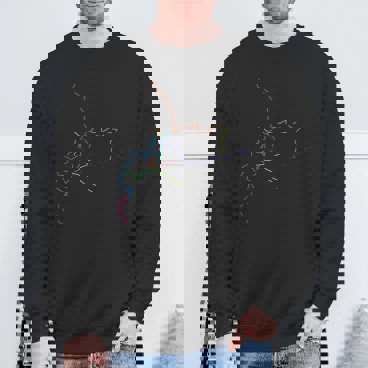 北海道 路線図 鉄道 電車 親子ペア キッズ スウェットシャツ 高齢者への贈り物