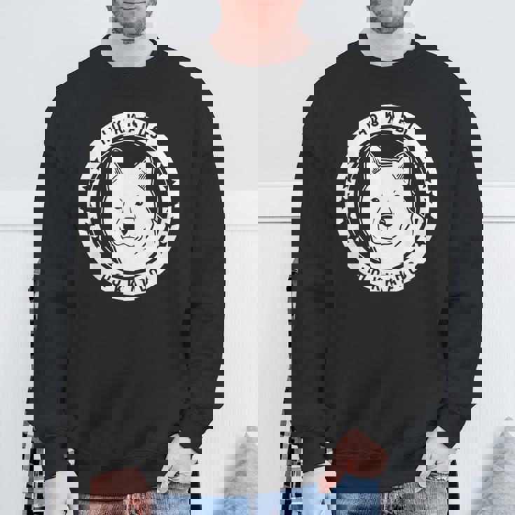 北海道犬のポートレート スウェットシャツ 高齢者への贈り物