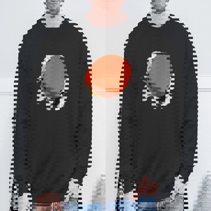 卓球 ラケット 面白いtシャツ ピンポン おもしろ 服 ネタ メンズ 卓球部 おもしろグッズ 大人 子供 スウェットシャツ 高齢者への贈り物