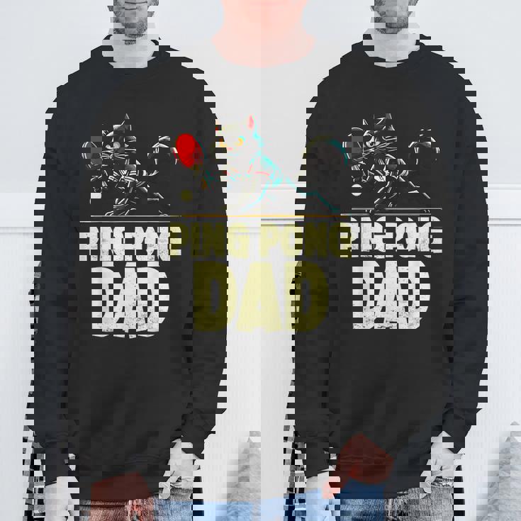 卓球 黒猫パパピンポン 黒猫ピンポン スウェットシャツ 高齢者への贈り物