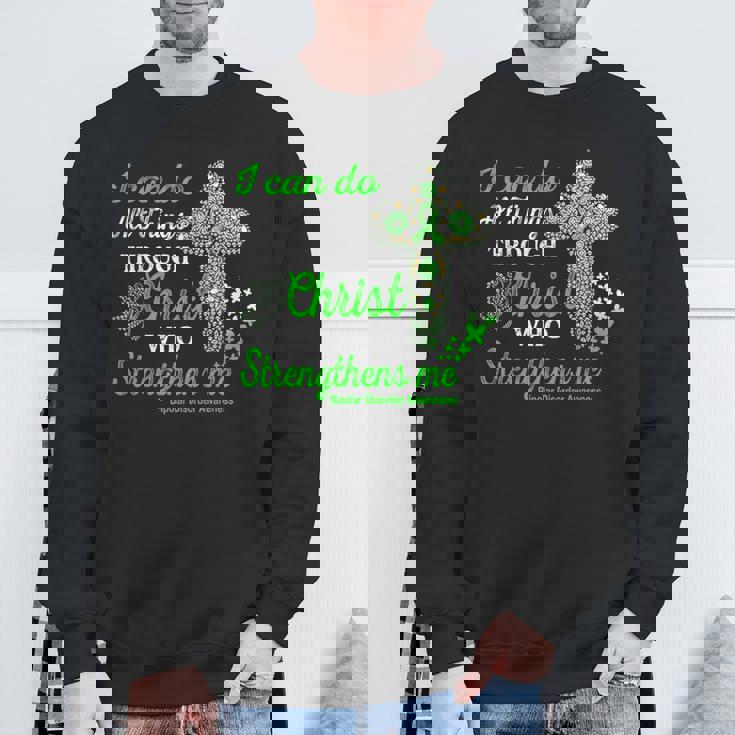 双極性障害啓発 双極性障害 戦士 キリスト スウェットシャツ 高齢者への贈り物