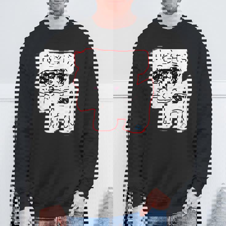 可愛い 癒される ジャックラッセルテリア 手書き ゆるい おもしろ 面白い 笑える 犬 日本語 個性的な けせらせら スウェットシャツ 高齢者への贈り物