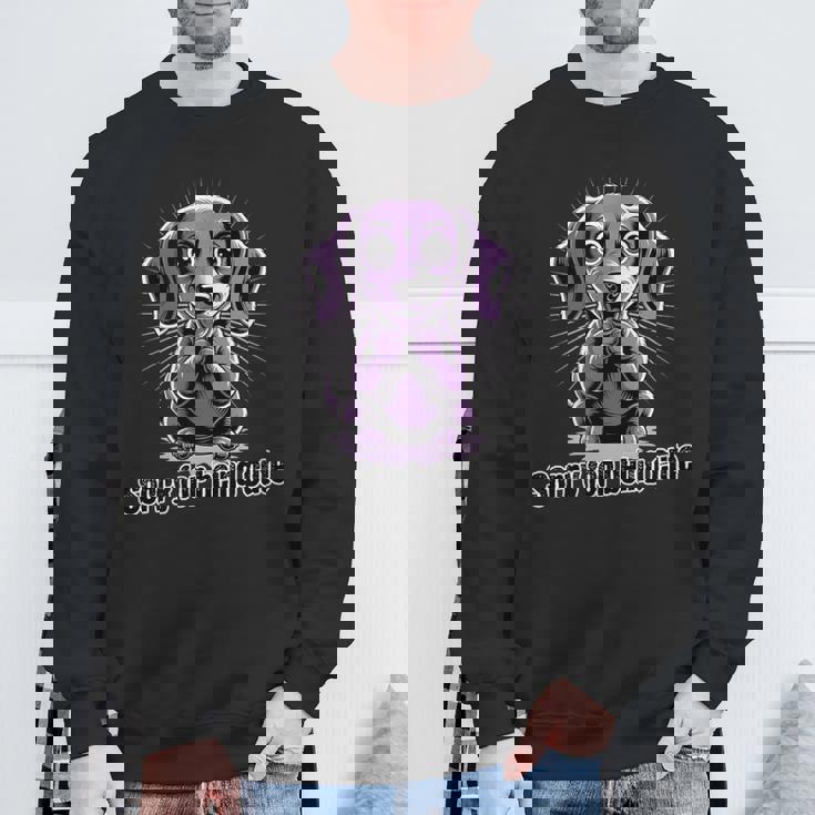 可愛くてごめん。ダックスフンドデザイン スウェットシャツ 高齢者への贈り物