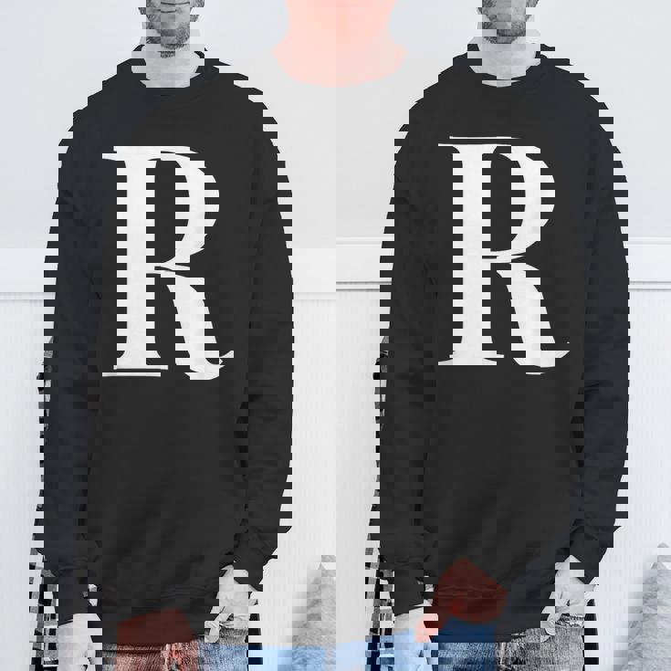 名前入り アルファベット イニシャル文字 R ギフト スウェットシャツ 高齢者への贈り物