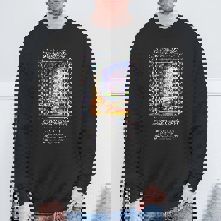 和みの夜桜 猫 金魚 スウェットシャツ 高齢者への贈り物