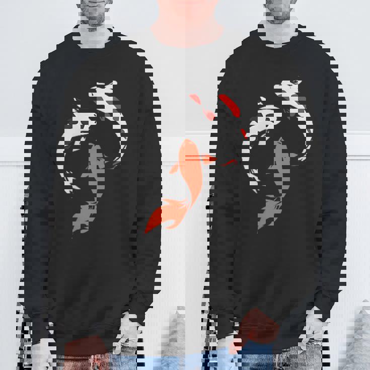 国産鯉 庭 池 魚 スウェットシャツ 高齢者への贈り物