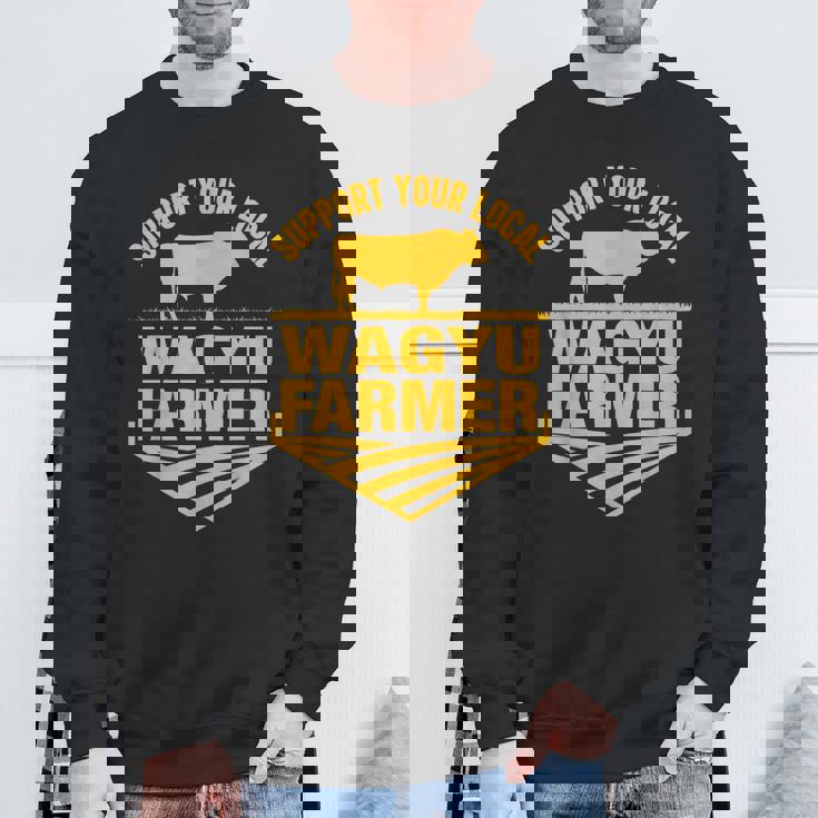 地元和牛農家を応援 牛和牛牧場。 スウェットシャツ 高齢者への贈り物