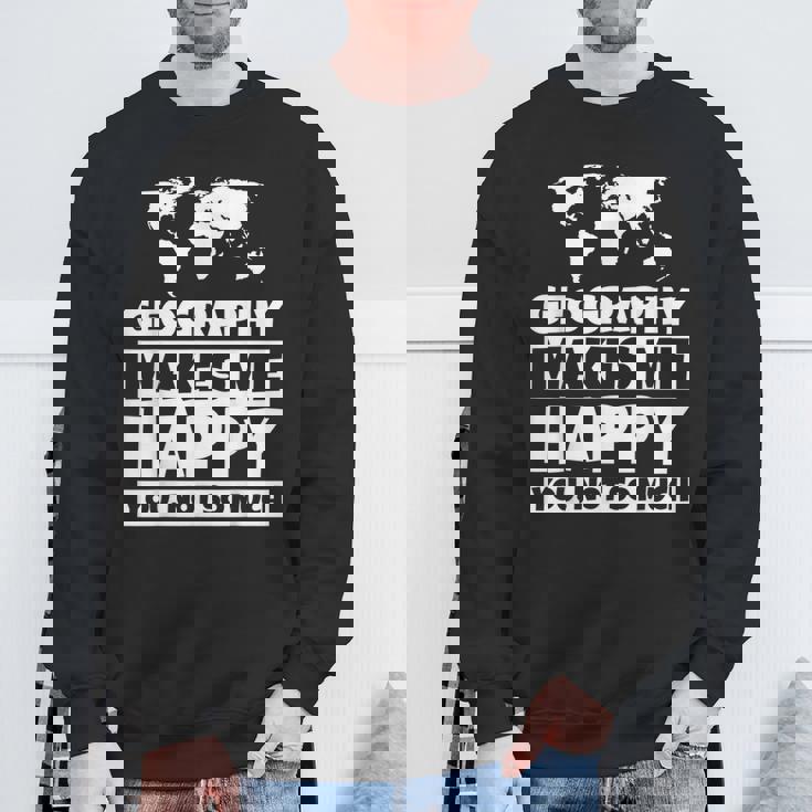 地理の先生への贈り物-面白い地理の恋人のユーモア スウェットシャツ 高齢者への贈り物