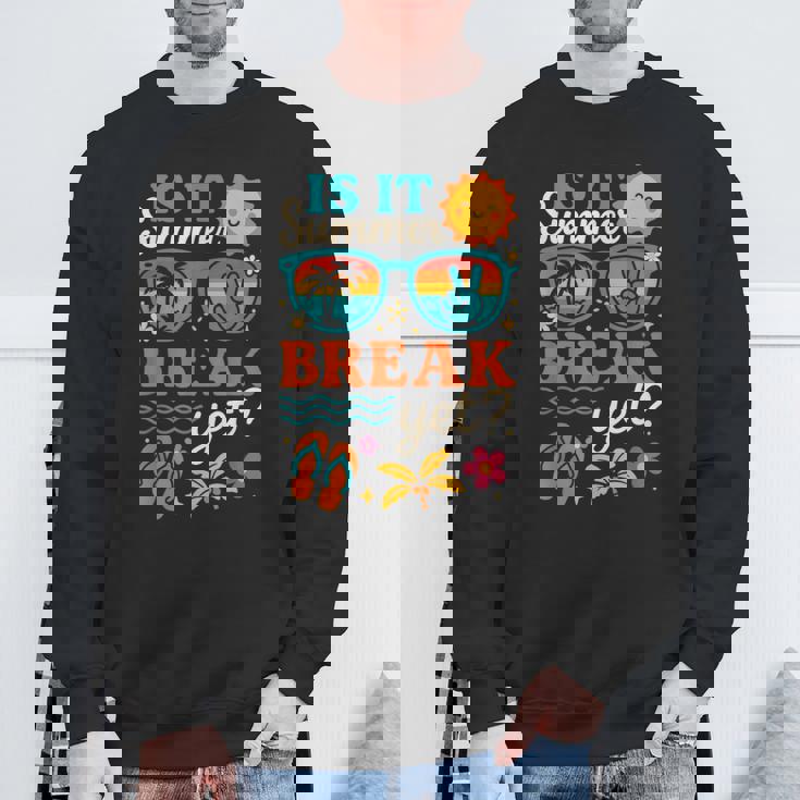 夏休みなのに、学校教師休暇の最終日 スウェットシャツ 高齢者への贈り物