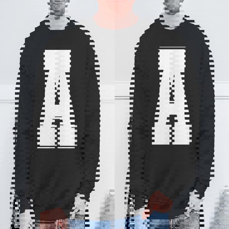 大文字 A アルファベットモノグラム イニシャル スウェットシャツ 高齢者への贈り物