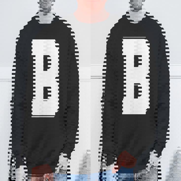 大文字b アルファベットモノグラム イニシャル スウェットシャツ 高齢者への贈り物