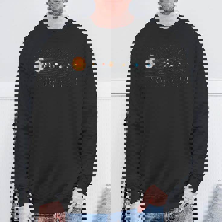 太陽系 宇宙の惑星 宇宙 天文科学 スウェットシャツ 高齢者への贈り物