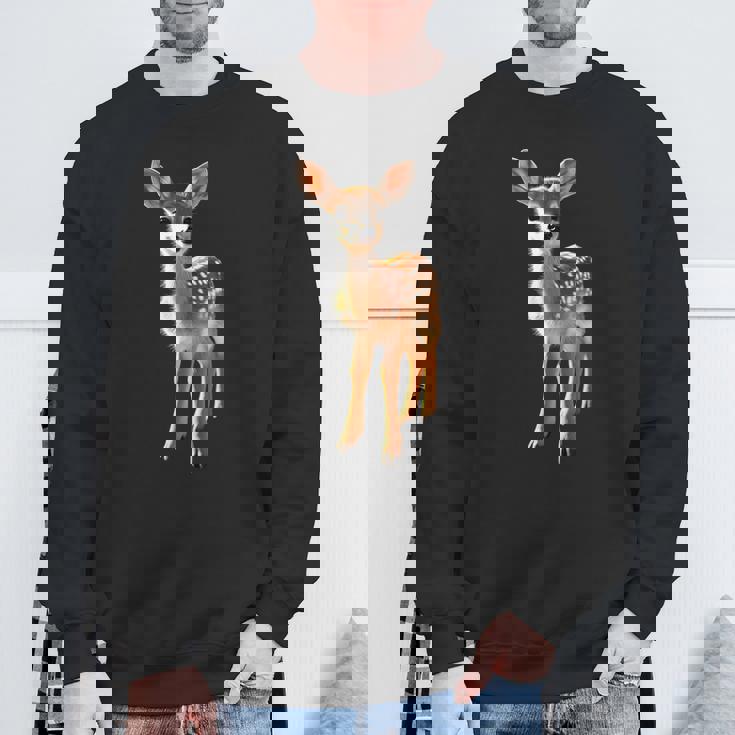 子鹿愛好家のためのロー鹿 ローバック鹿 子鹿 スイート鹿 スウェットシャツ 高齢者への贈り物