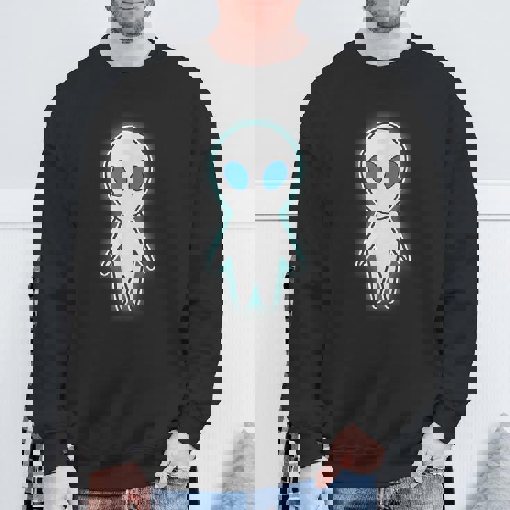 宇宙人 エイリアン『セルフィー』グレイ【ゆるフレンズ】かわいい イラスト 面白い スウェットシャツ 高齢者への贈り物