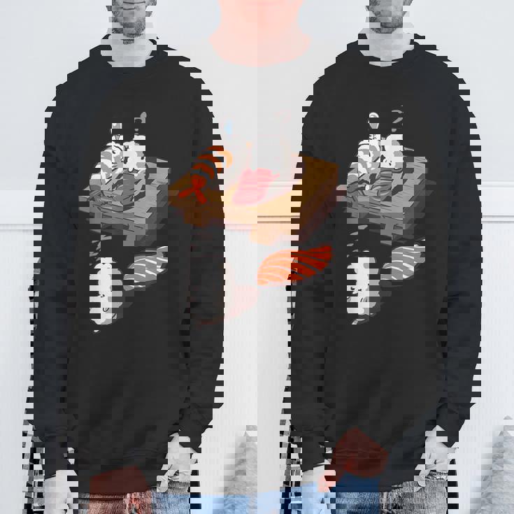 寝ぼける 寿司 すし えび サーモン まぐろ スウェットシャツ 高齢者への贈り物