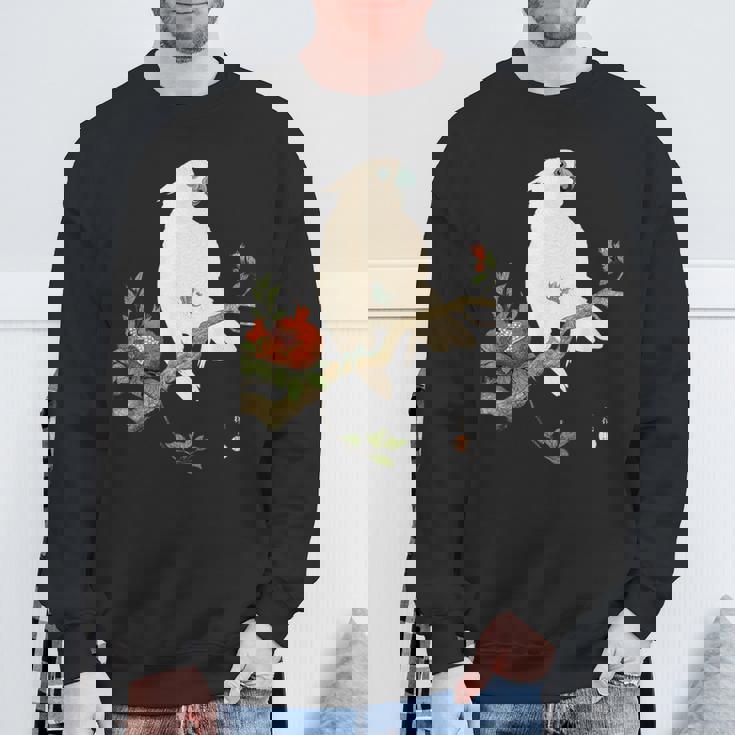 小原 古邨1877年－1945年 、【オウムにザクロ】、日本文化 日本画 スウェットシャツ 高齢者への贈り物