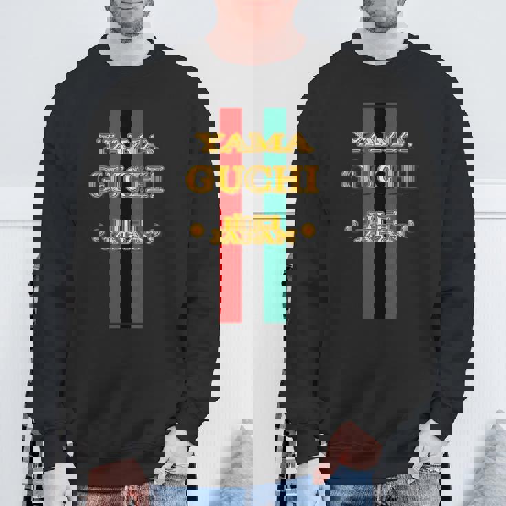 山口 Yamaguchi《フェイクゴールド 金 ロゴ》ブランド パロディ【47都道府県】プレゼント お土産 面白い スウェットシャツ 高齢者への贈り物