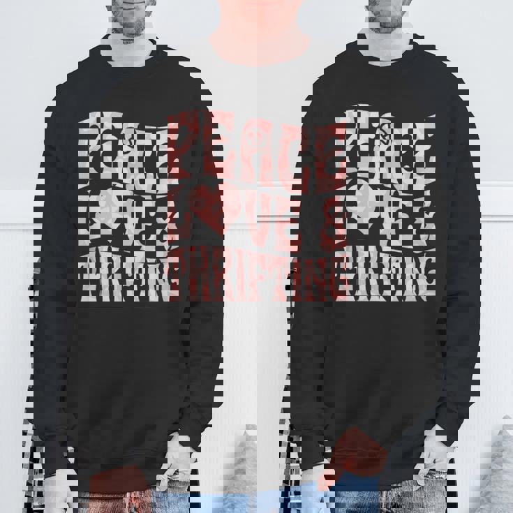 平和の愛と倹約心と平和のシンボル。 スウェットシャツ 高齢者への贈り物