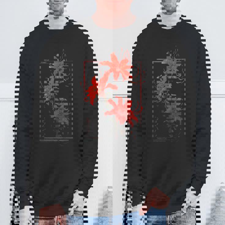 彼岸花 または 曼珠沙華 グランジ 日本の アニメ 美学 スウェットシャツ 高齢者への贈り物