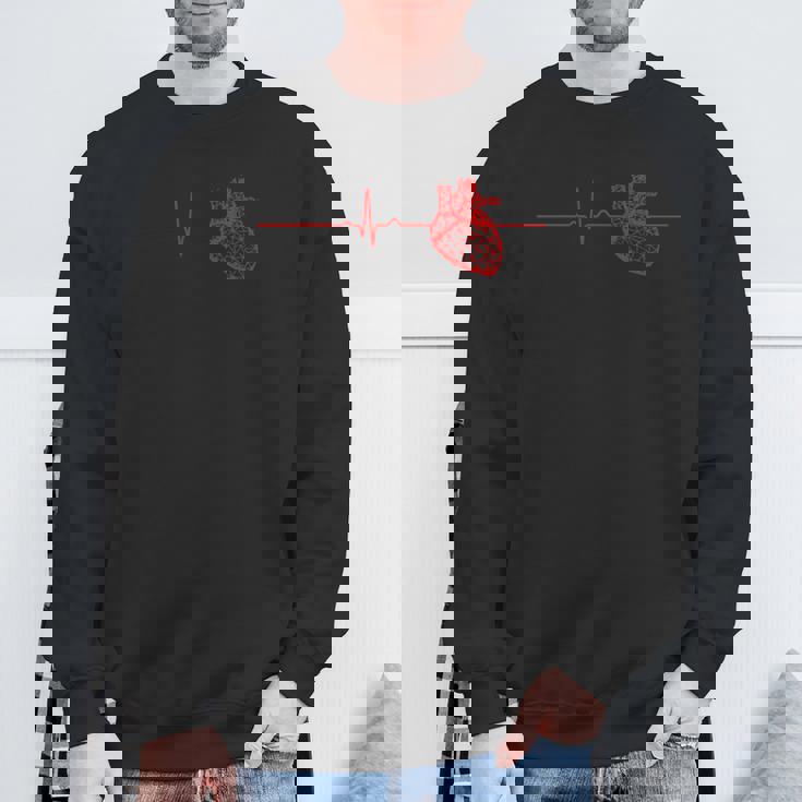 心臓専門医ハートビート Ekg Ecg 心臓心臓病看護師ギフト スウェットシャツ 高齢者への贈り物