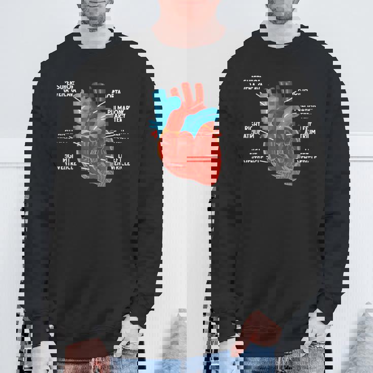 心臓解剖学教育 循環器学 スウェットシャツ 高齢者への贈り物