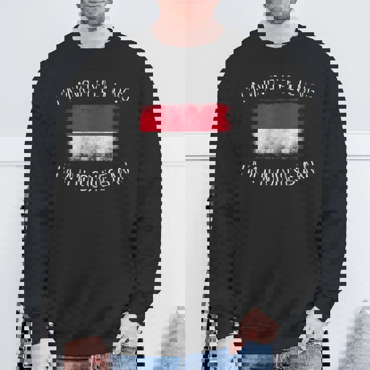 怒鳴ってないよ、私はインドネシア人だ-面白いインドネシアプライド スウェットシャツ 高齢者への贈り物