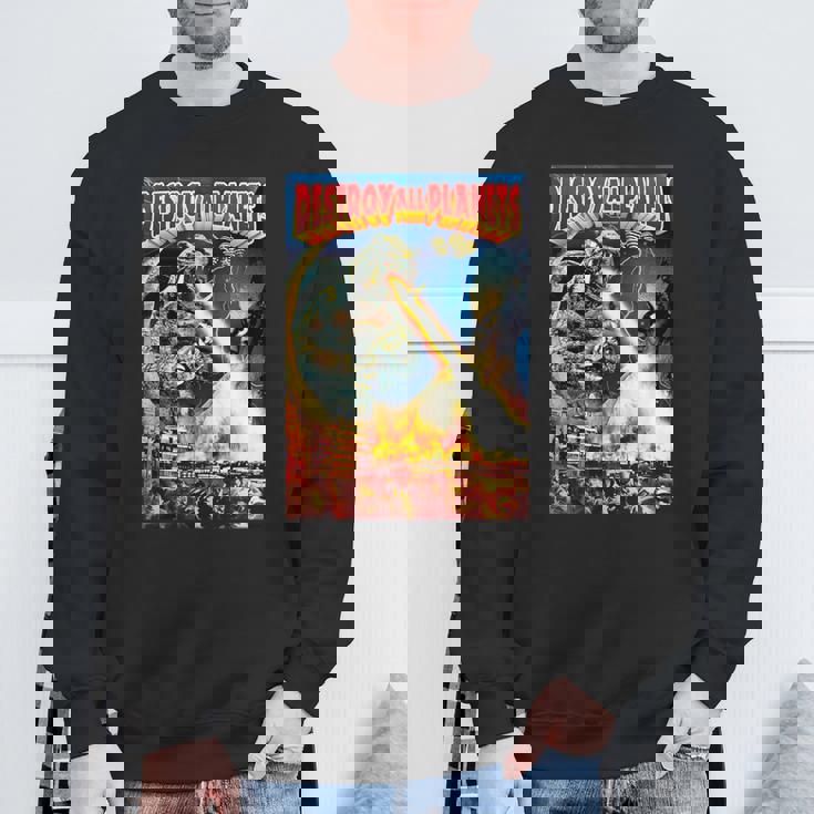 怪獣全惑星怪獣を破壊 スウェットシャツ 高齢者への贈り物