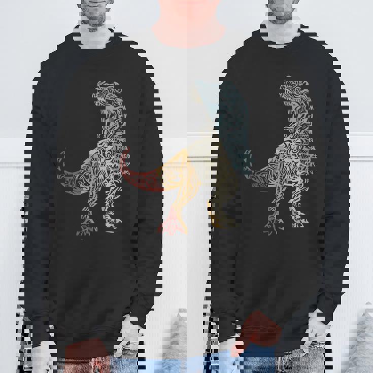 恐竜 レトロスタイル ビンテージ スウェットシャツ 高齢者への贈り物