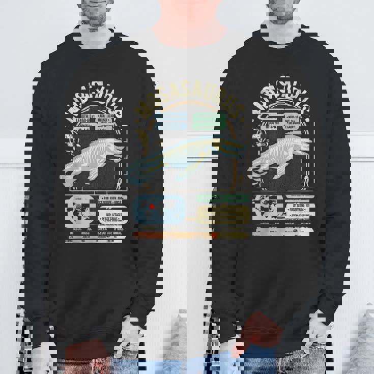 恐竜の事実 モササウルスの科学と解剖学のギフト スウェットシャツ 高齢者への贈り物