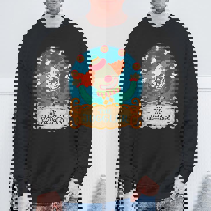 愉快なピエロ ジャグリングボール ジャグラー プロ仕様 ジャグラー スウェットシャツ 高齢者への贈り物