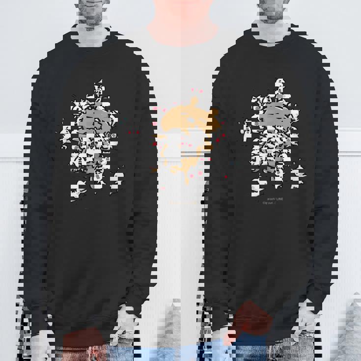 愛しすぎて大好きすぎる。にゃんこいっぱい スウェットシャツ 高齢者への贈り物