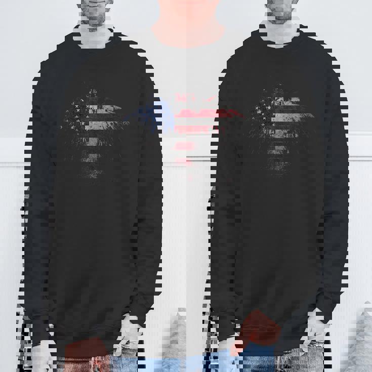 愛国的なアメリカンイーグルフラッグ スウェットシャツ 高齢者への贈り物