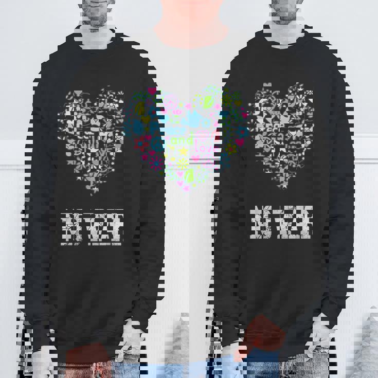 戦争なし、平和、反戦、戦争なし スウェットシャツ 高齢者への贈り物