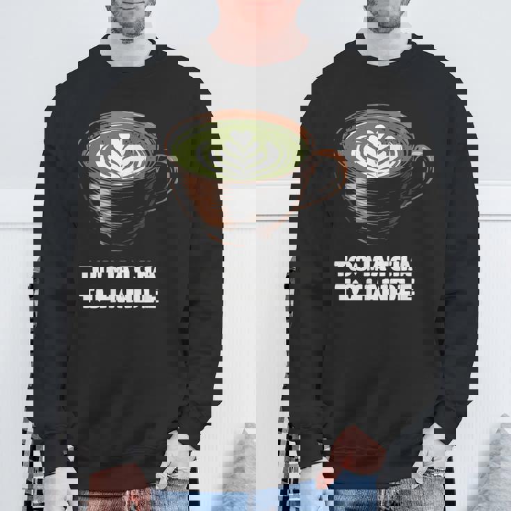 抹茶過ぎてラテ好きの抹茶 日本茶ラテ スウェットシャツ 高齢者への贈り物