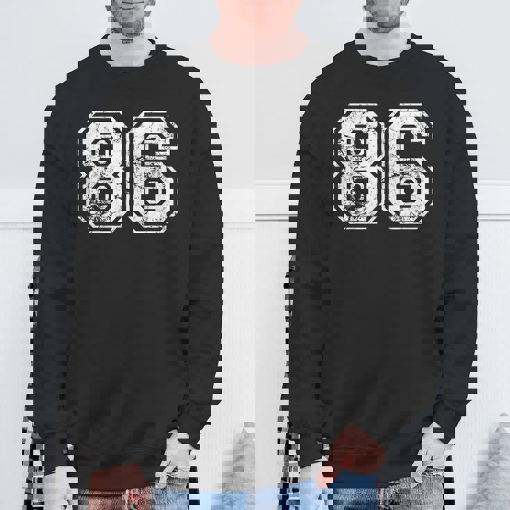 数字 86 ヴィンテージ 1986 誕生日 レトロ ヴィンテージ ルック スウェットシャツ 高齢者への贈り物