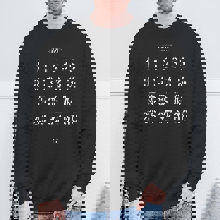 数字デザイン フィボナッチのエピソード スウェットシャツ 高齢者への贈り物