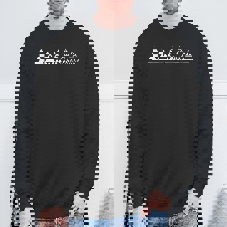 数学シェルピンスキーの三角形フラクタル幾何学数学 スウェットシャツ 高齢者への贈り物