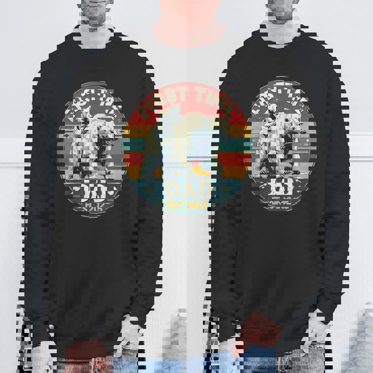 新しいお父さんと赤ちゃん熊の初めての父の日エスト2025 スウェットシャツ 高齢者への贈り物