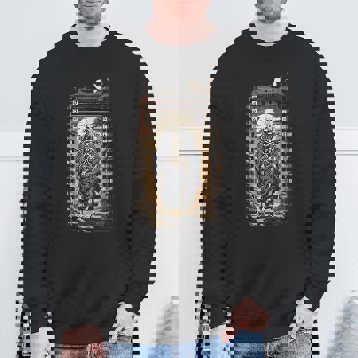 日本 妖怪 骨格 幽霊 美的 江戸 芸術 浮世絵風 スウェットシャツ 高齢者への贈り物