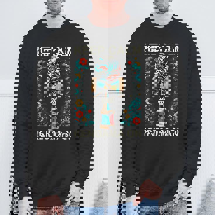 日本のけん玉 花柄 グレートウェーブ けん玉 スウェットシャツ 高齢者への贈り物