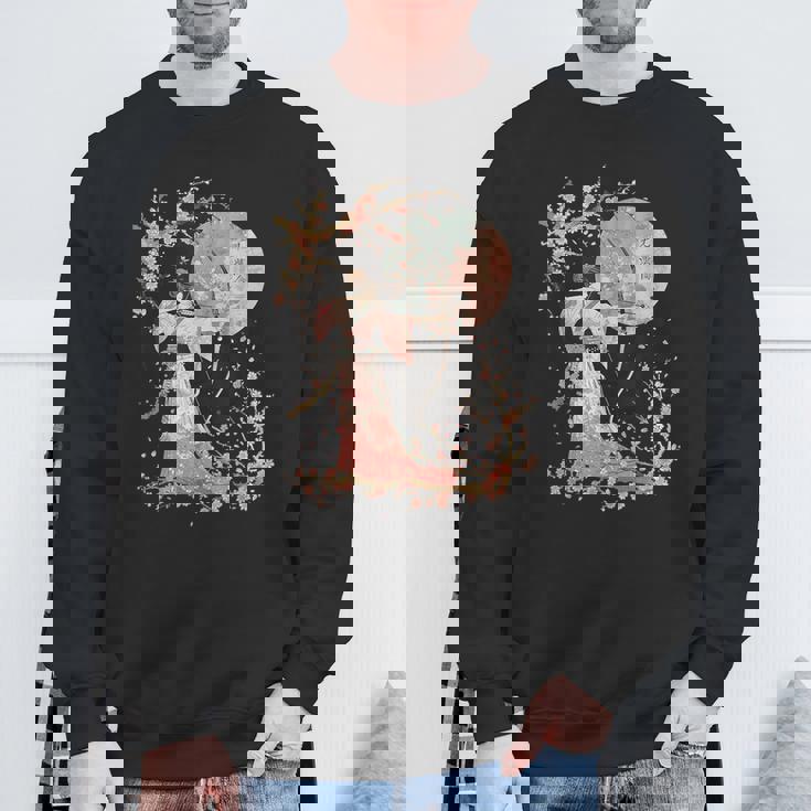 日本の伝統的な弓道アーチェリーアート桜のデザイン。 スウェットシャツ 高齢者への贈り物