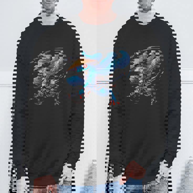 日本の侍カエルの戦士忍者ヴィンテージtシャツ メンズ スウェットシャツ 高齢者への贈り物